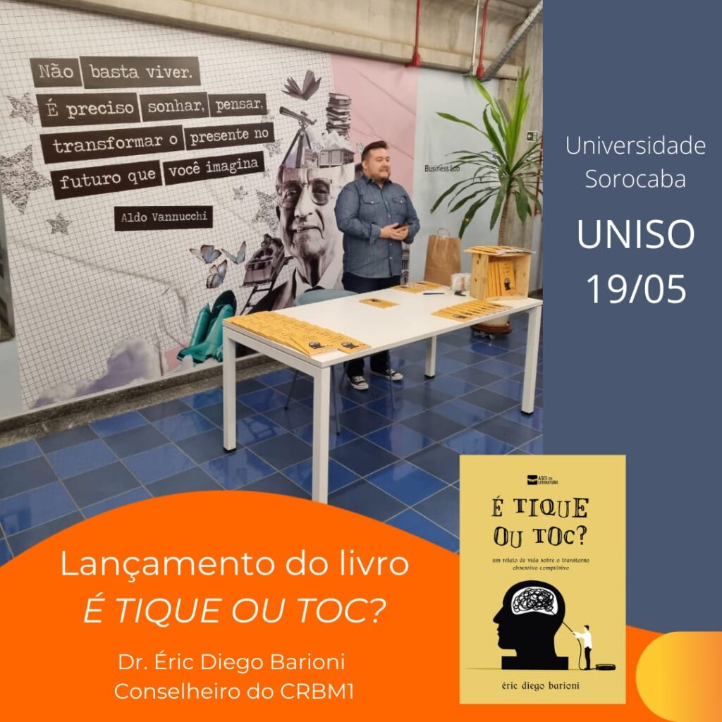 Dr. Eric Diego Barioni lança o livro “É Tique ou TOC?”